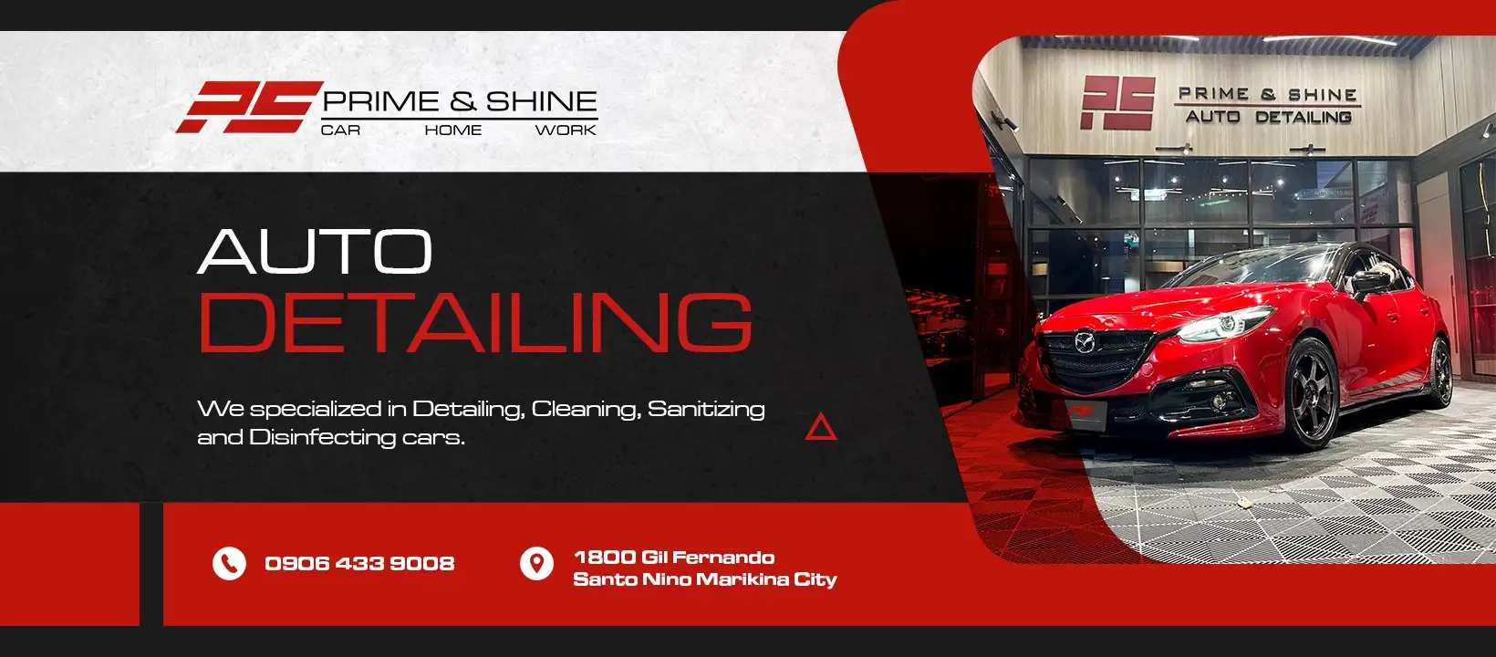 Prime & Shine Carwash/Auto Detailing Banner