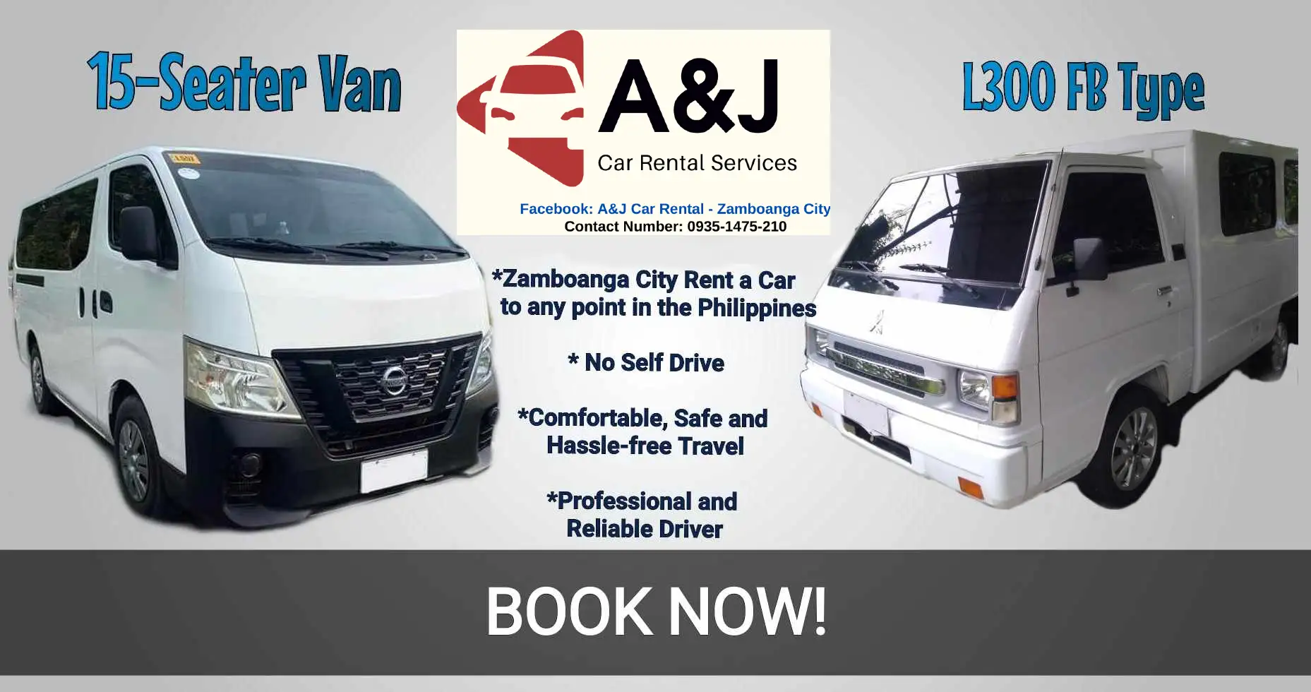 A&J Car Rental - Zamboanga City Banner