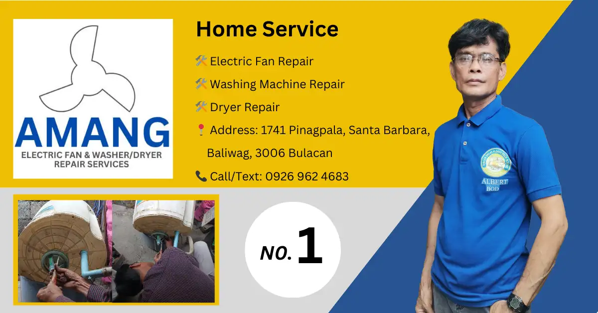 Amang Electric Fan & Washer/Dryer Repair Services Baliwag Bulacan Banner