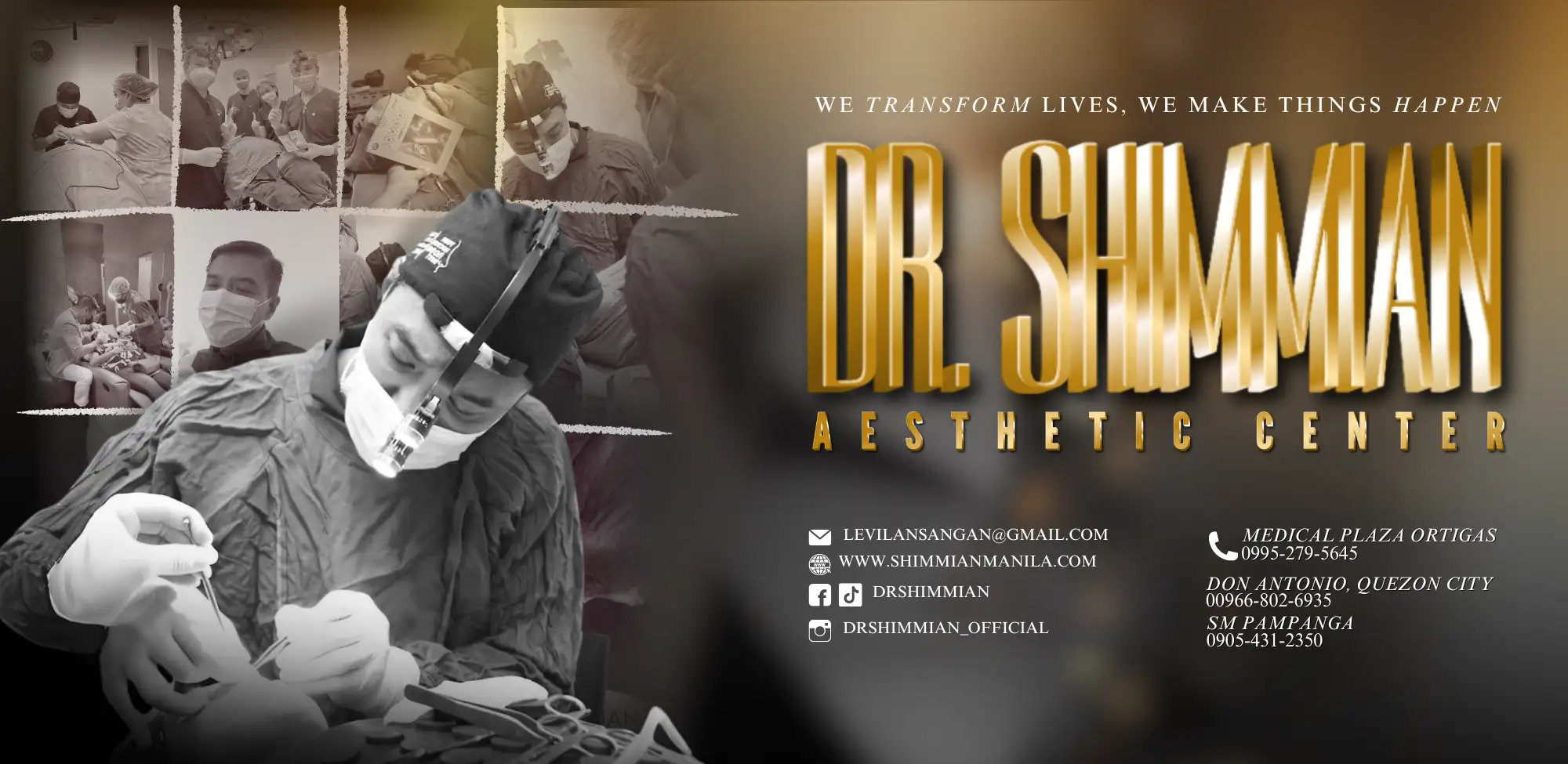 Dr. Levi John Lansangan of Dr.Shimmian Aesthetic Center Banner