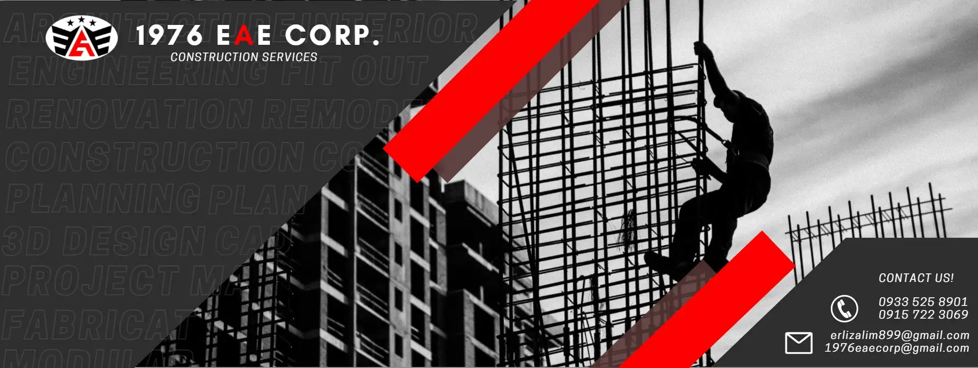 1976 EAE Corp - Construction Service and Engineering Company Banner