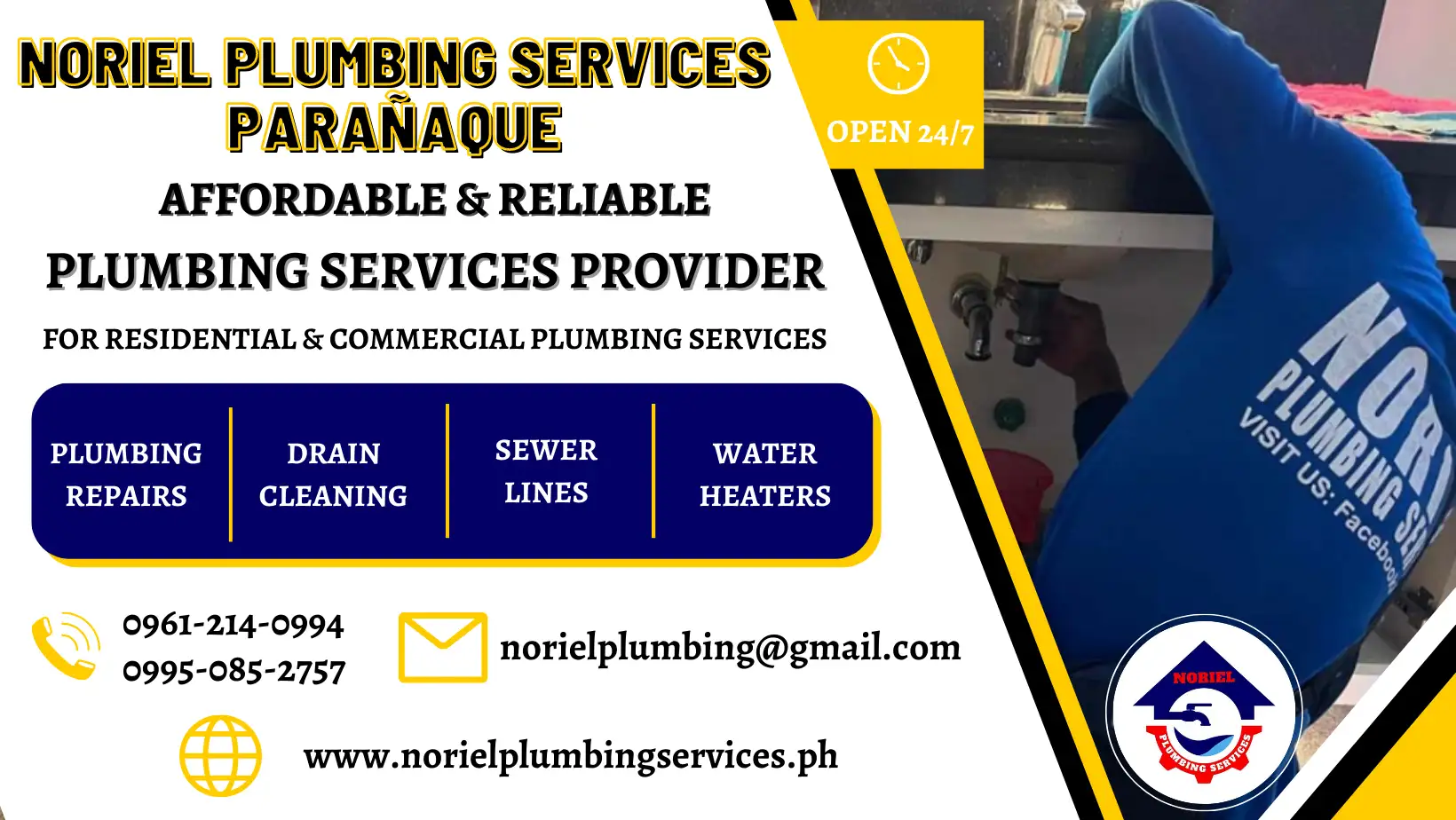 Noriel Plumbing Services Banner