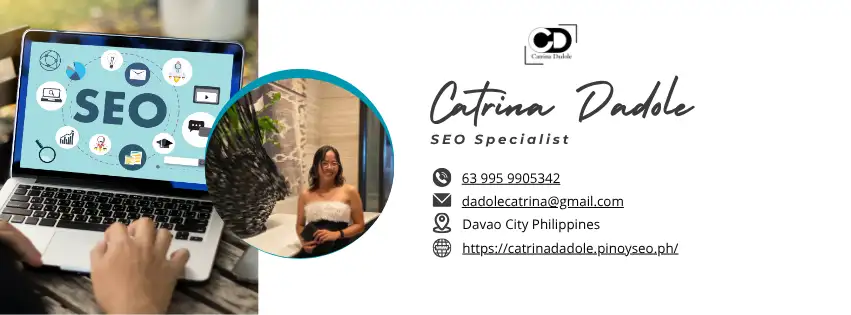 Catrina Dadole, SEO Specialist Banner