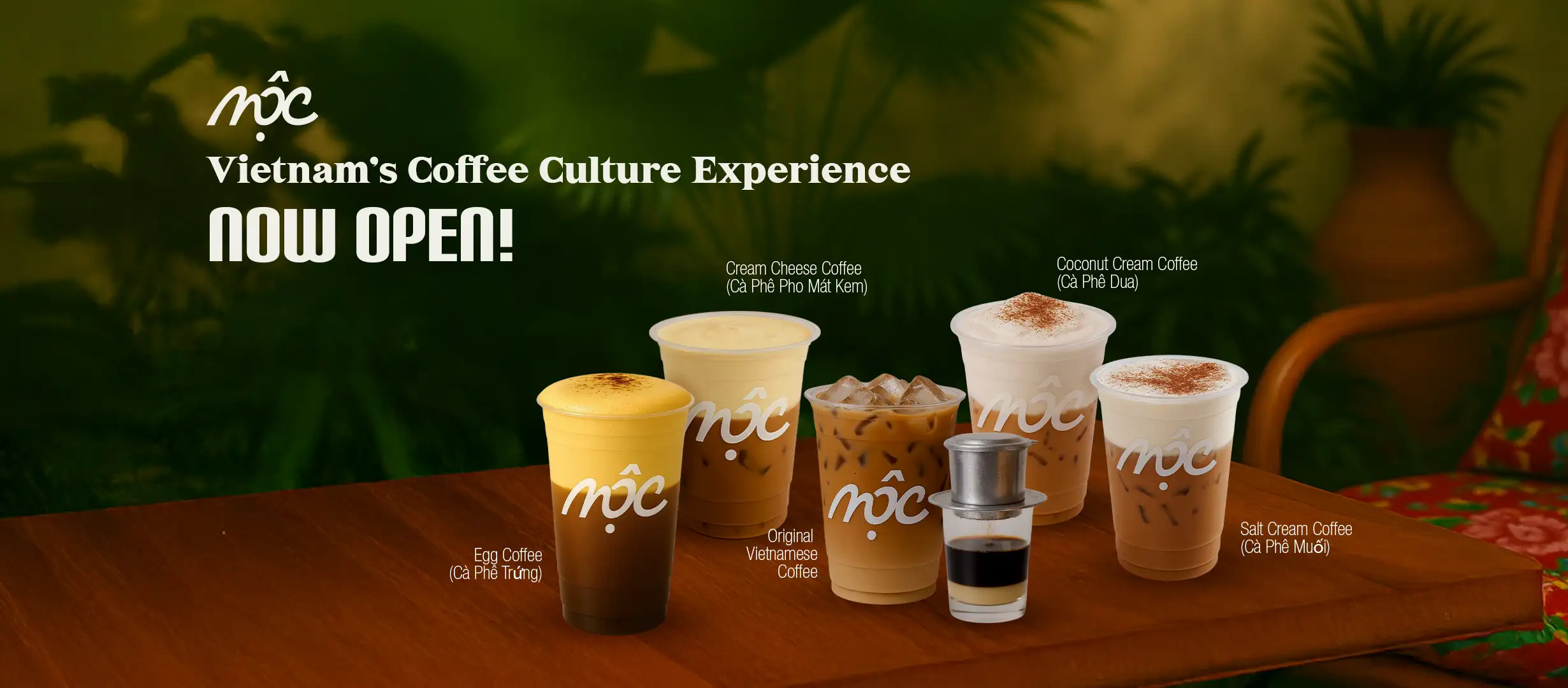 MỘC Cafe Banner