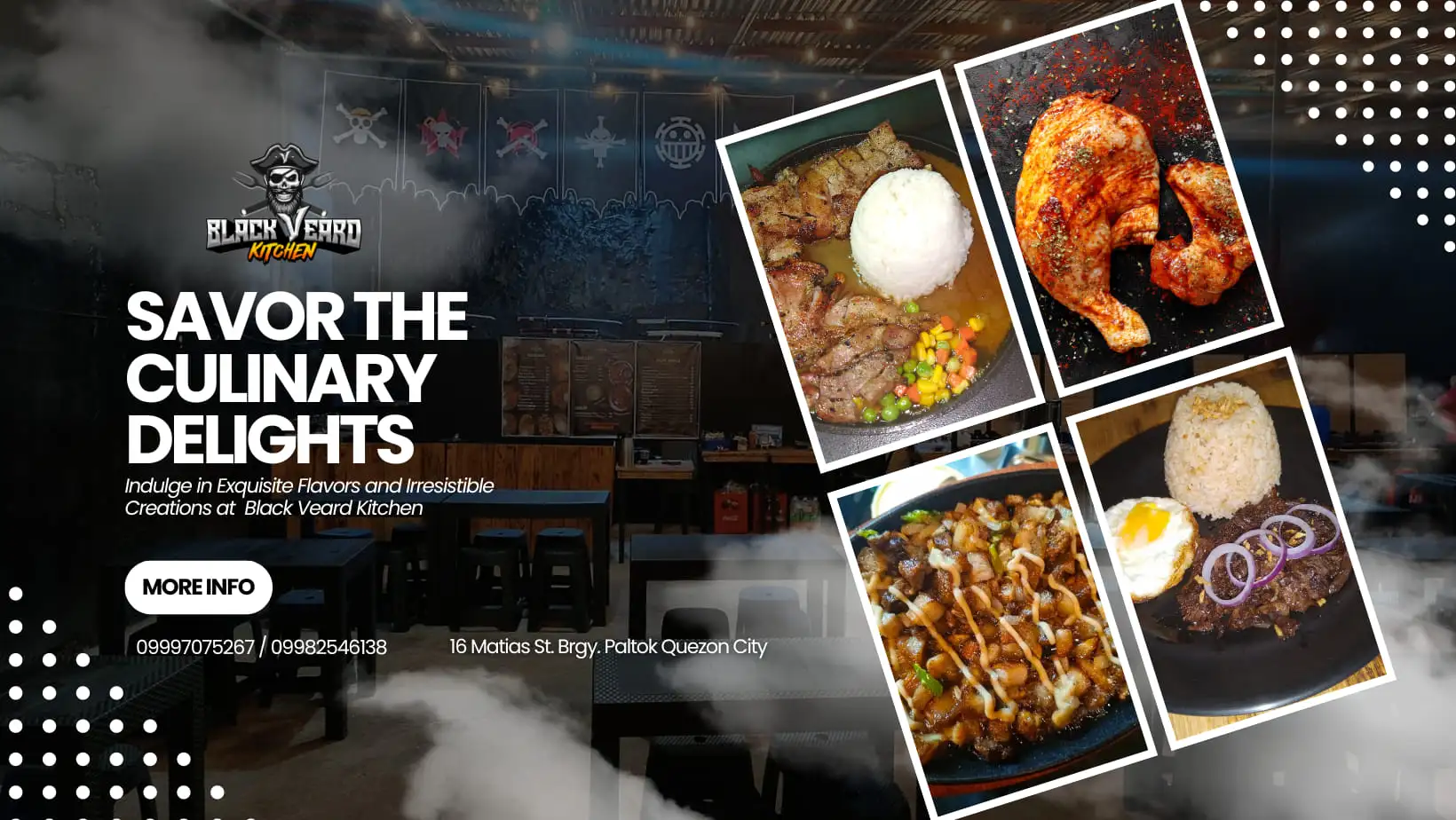 Black Veard Kitchen Banner