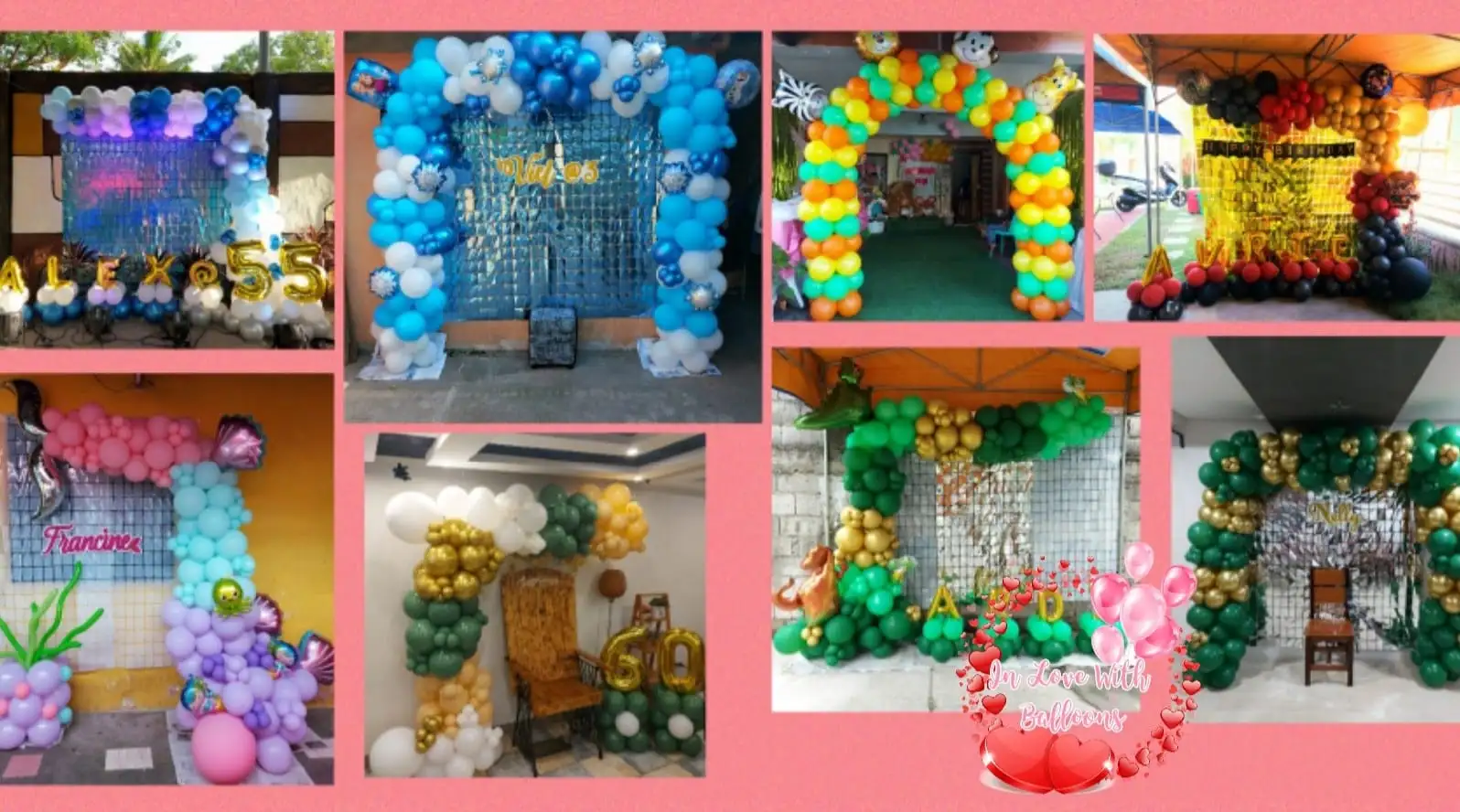 In love with Balloons Banner