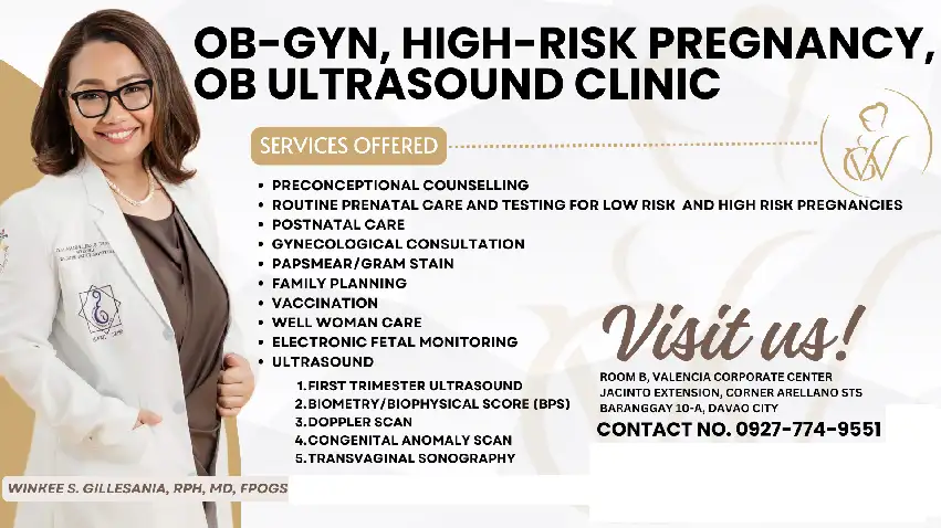 Dr. Winkee S. Gillesania Ob-gyn Clinic Banner