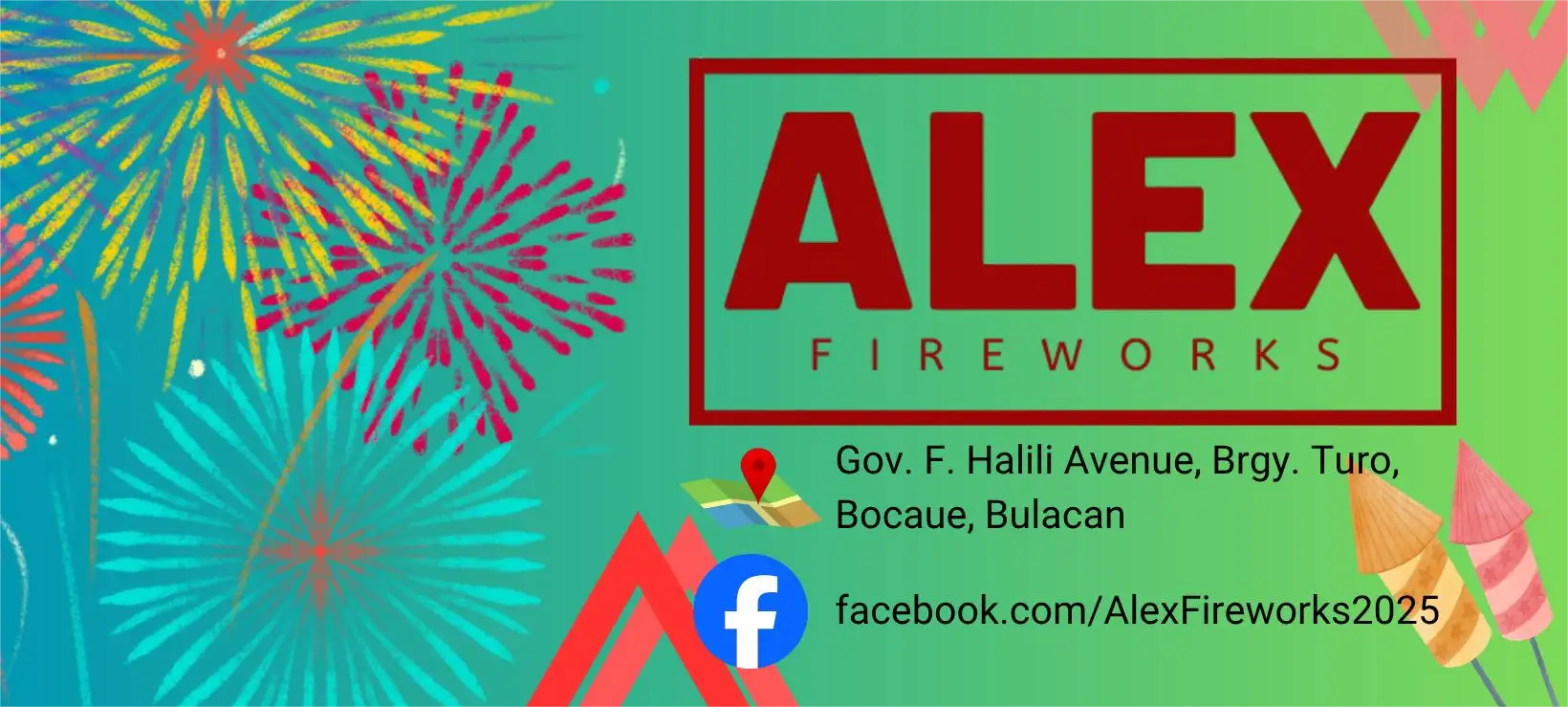 Alex Fireworks Banner