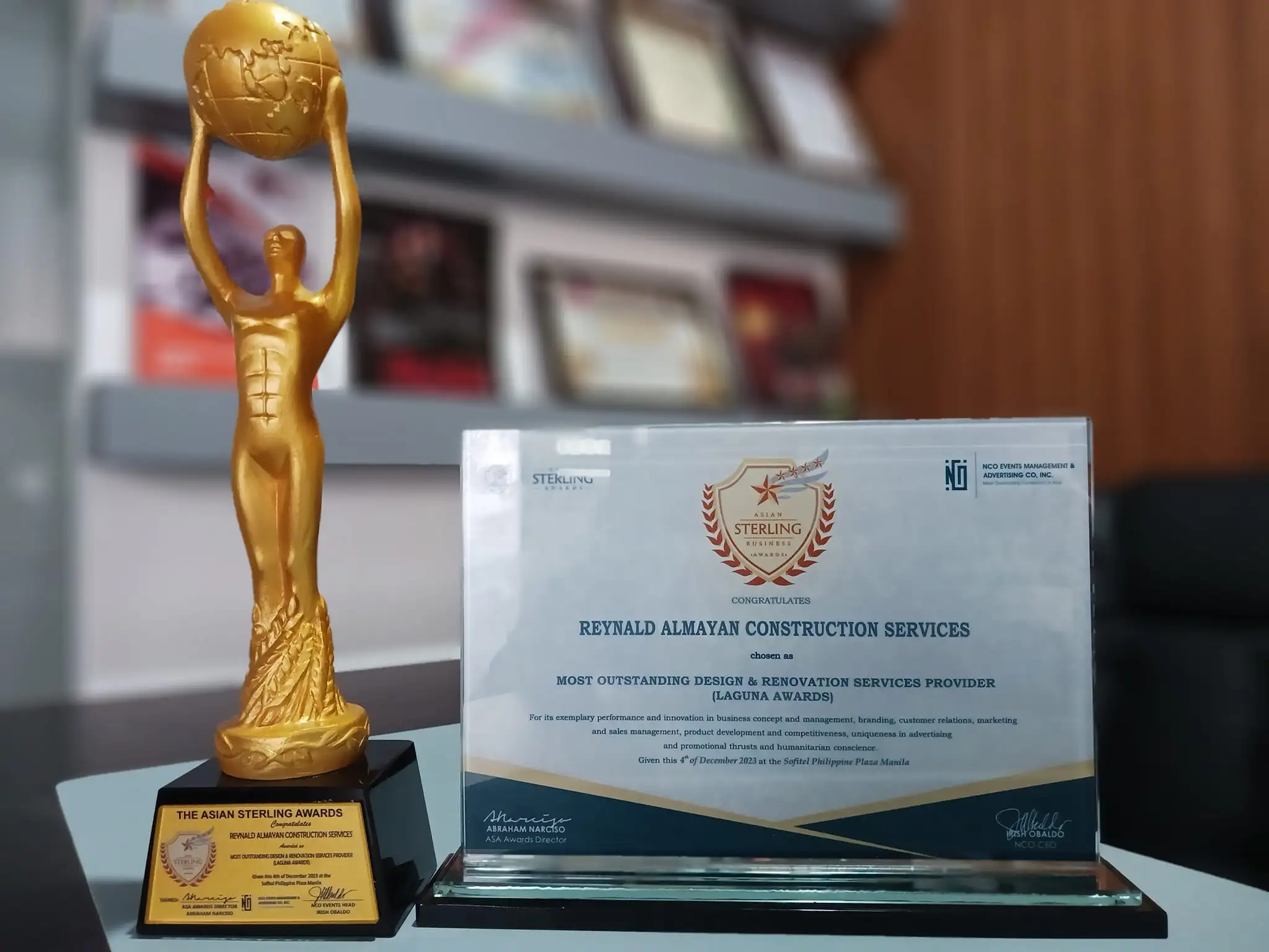 Reynald Almayan Construction Services Banner