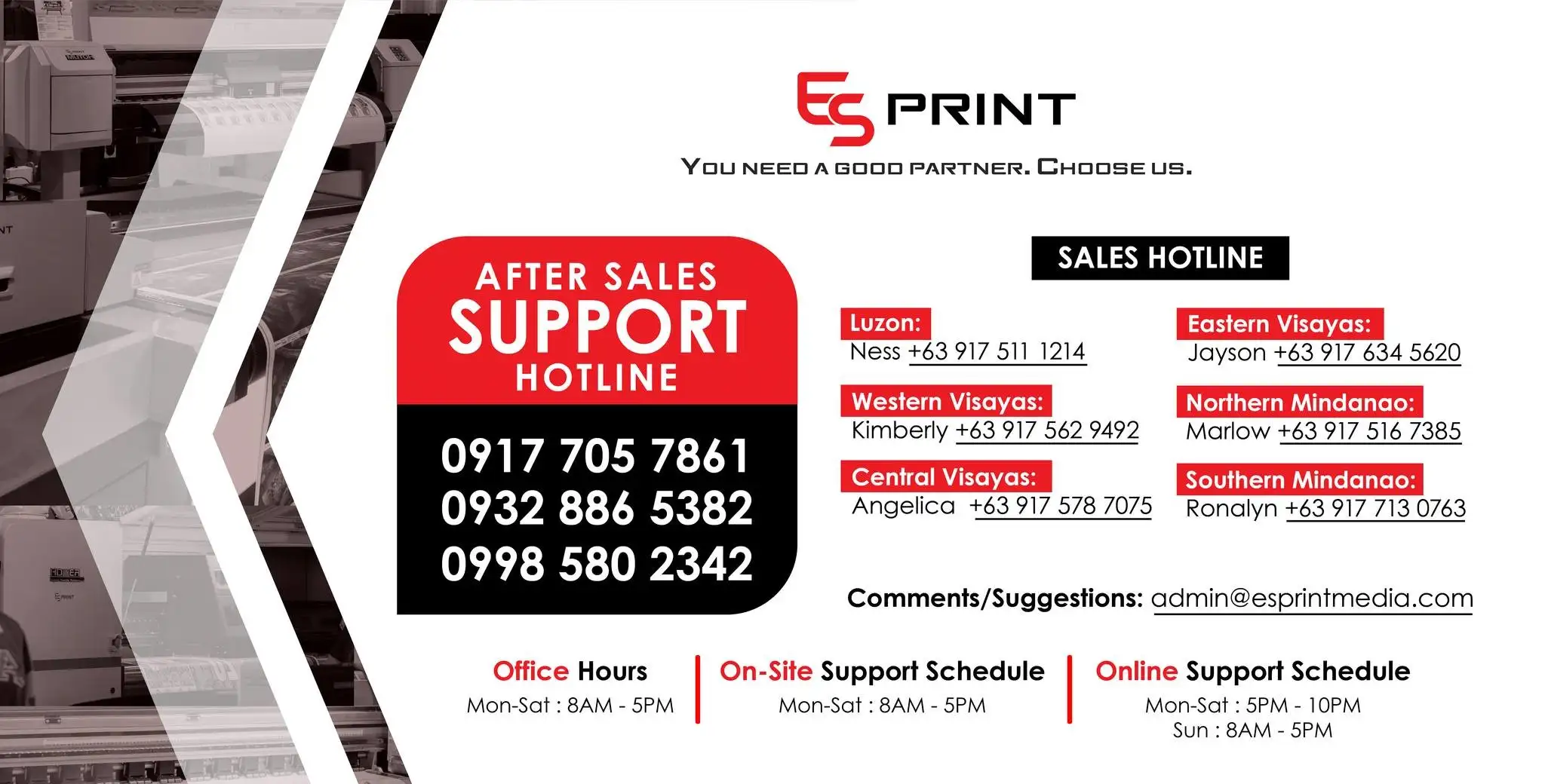 ES Print Media Inc. Banner