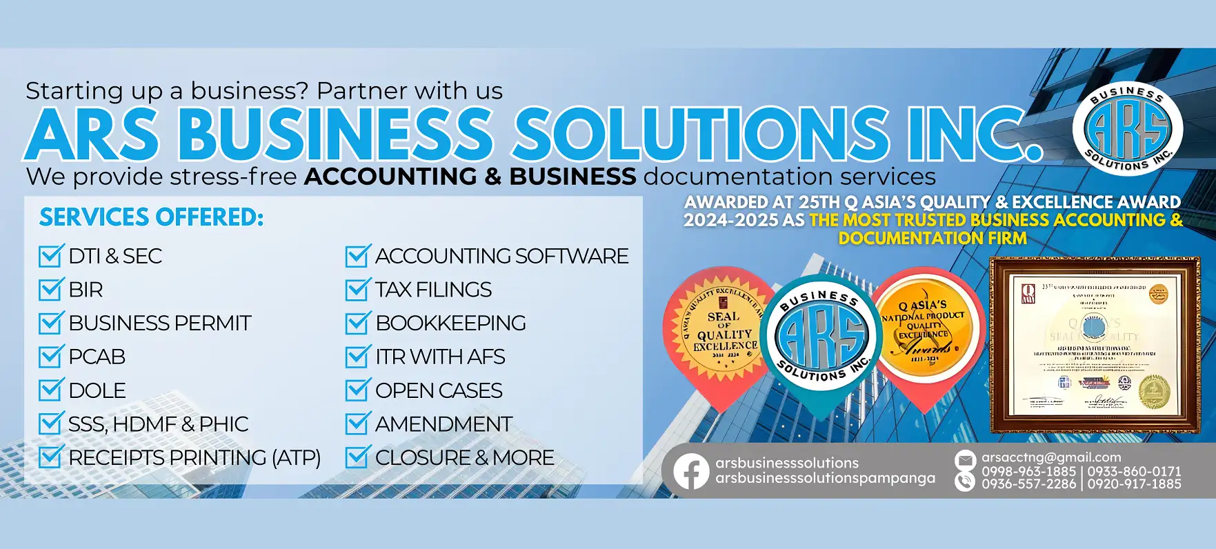 ARS Business Solutions Inc. Banner